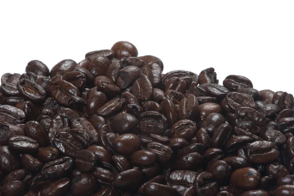 Heap of dark coffee beans — Stock Photo, Image