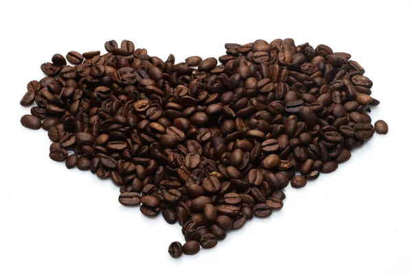 Stock image Heap of coffee crops in heart shape