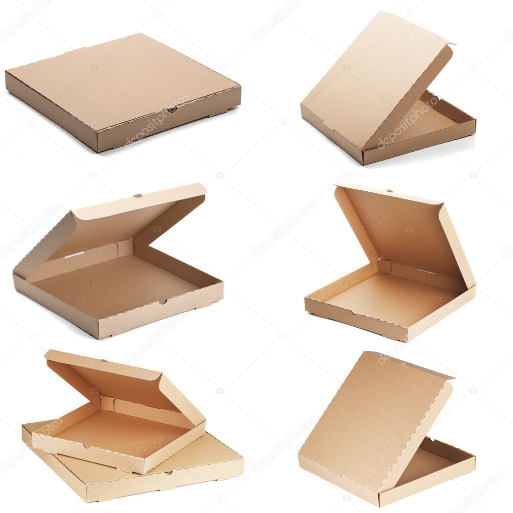 Set of pizza boxes