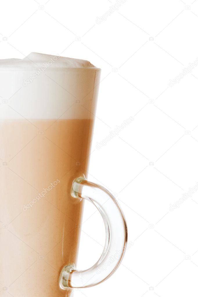 Glass of latte