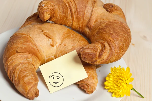 Croissants französisches Frühstück — Stockfoto