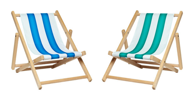 Two deckchair (with clipping path)
