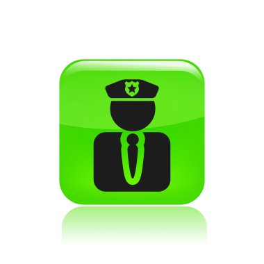  illustration of isolated modern police icon clipart