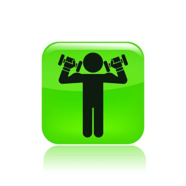  illustration of single isolated weightlifting icon