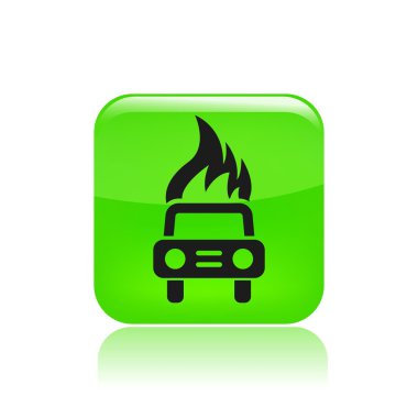  illustration of car burning icon