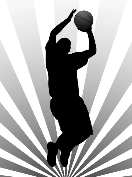 Basketbolcu çizimi — Stok fotoğraf