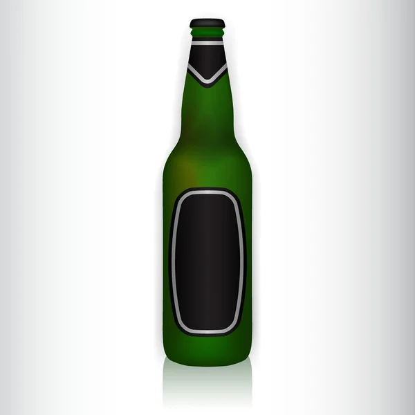 Ilustração de uma garrafa de vidro com adesivos — Fotografia de Stock