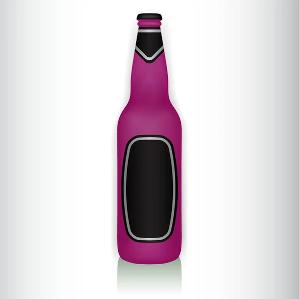 Abbildung einer Glasflasche mit Aufklebern — Stockfoto