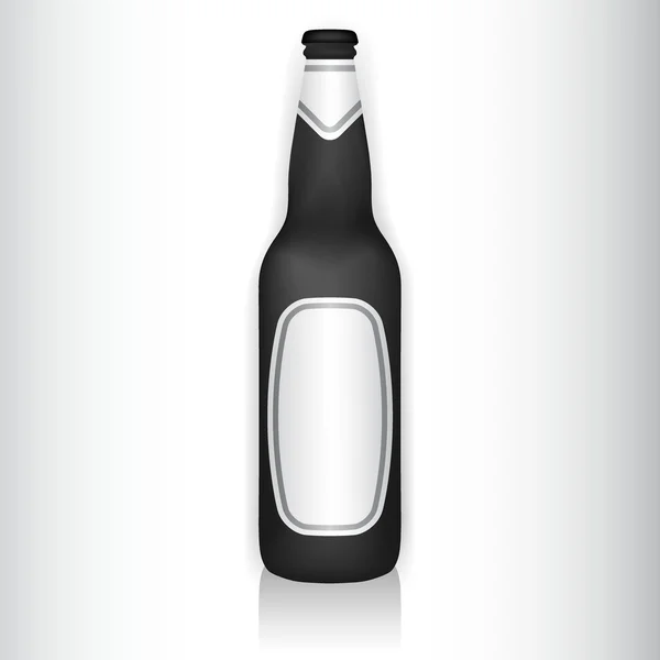 Illustrazione di una bottiglia di vetro con adesivi — Foto Stock