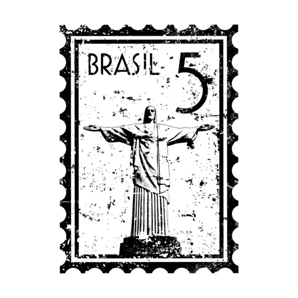Illustration of Rio de Janeiro Stamp — Stock Photo, Image