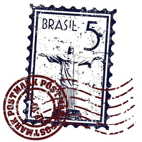 里约热内卢邮票图解 — 图库照片