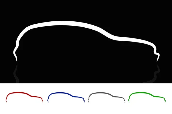 Illustration of car silhouette — ストック写真