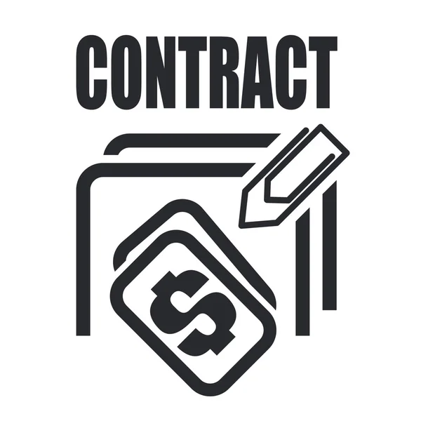 Ilustração de um ícone que descreve um contrato — Fotografia de Stock