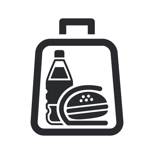 Ilustração de único ícone isolado retratando um sanduíche e bebida — Fotografia de Stock