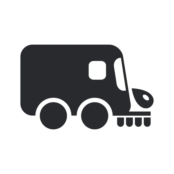 Illustration of single isolated icon depicting a road cleaner — Stock Photo, Image