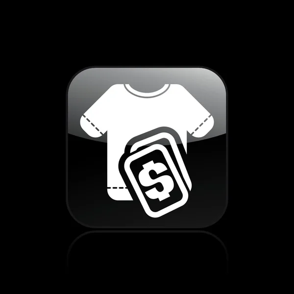 Illustration of a icon depicting a t-shirt price — ストック写真