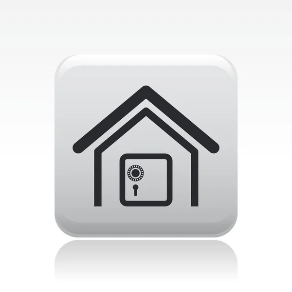 Illustration of modern single icon depicting a strongbox in a house — 图库照片