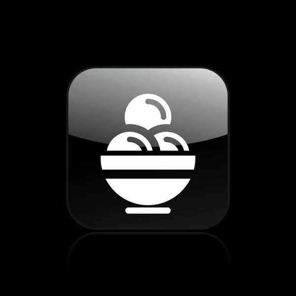Illustration of isolated black and white ice cream icon — Stock Photo, Image