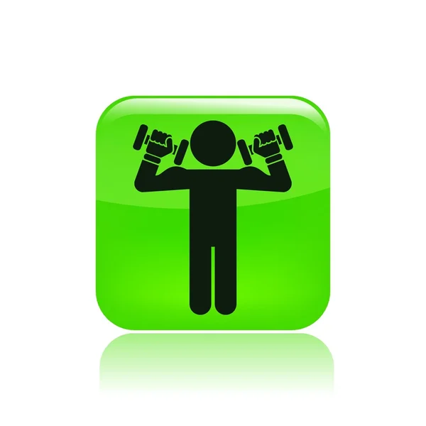 Illustration of single isolated weightlifting icon — Stok fotoğraf