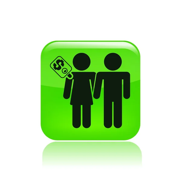 Illustration of couple for cash — Stock Photo, Image