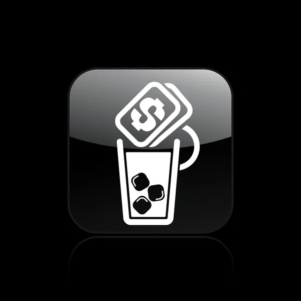 Illustration of drink price icon — 스톡 사진