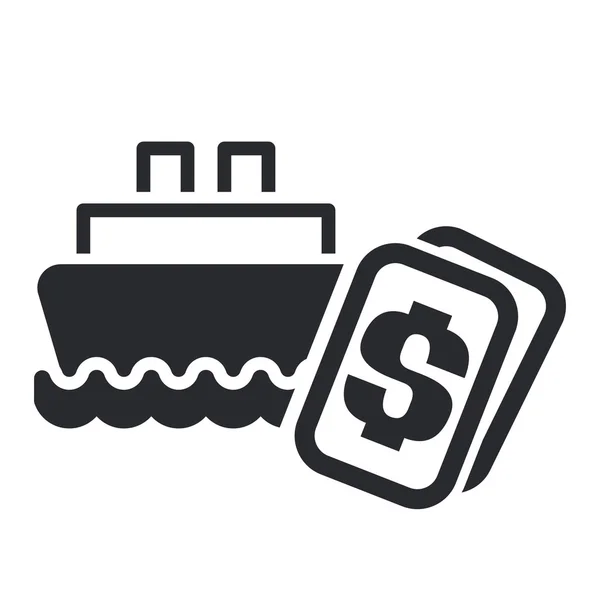 Illustration of boat cost icon — Stok fotoğraf