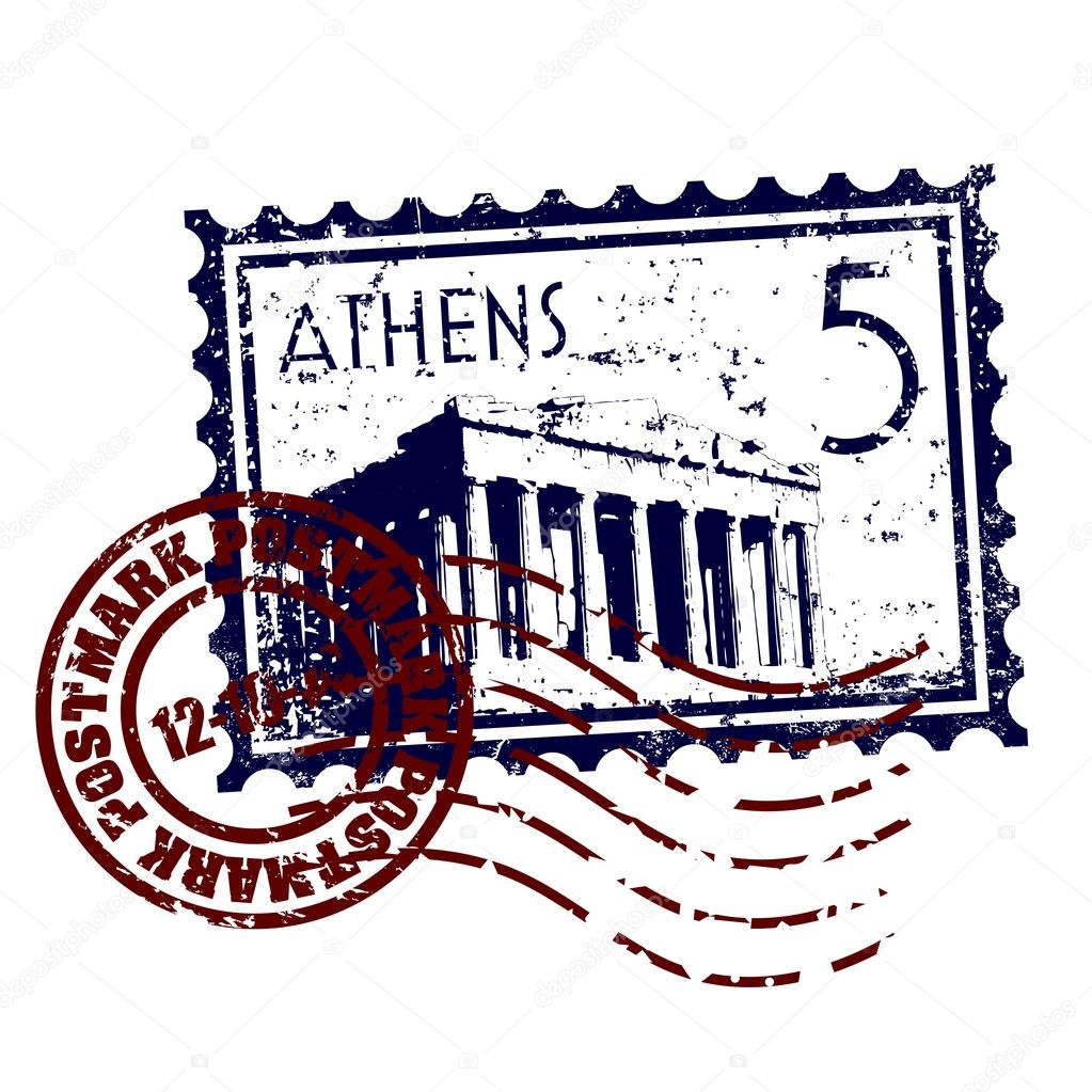  illustration of stamp or postmark style grunge