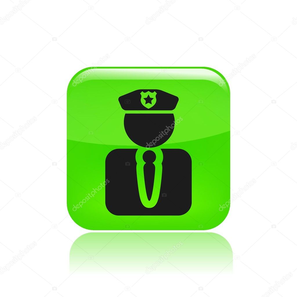  illustration of isolated modern police icon