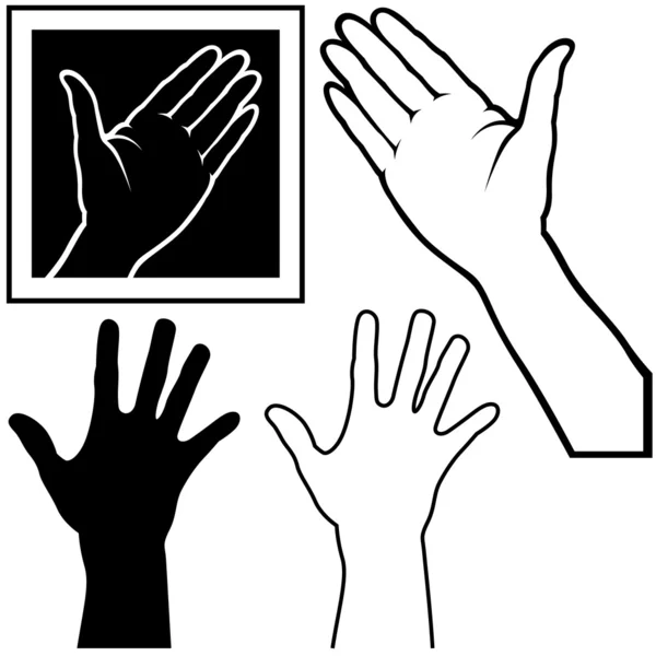 Ręce piktogram — Zdjęcie stockowe
