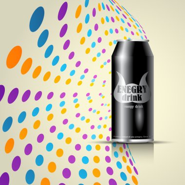 Vector can of energy drink clipart