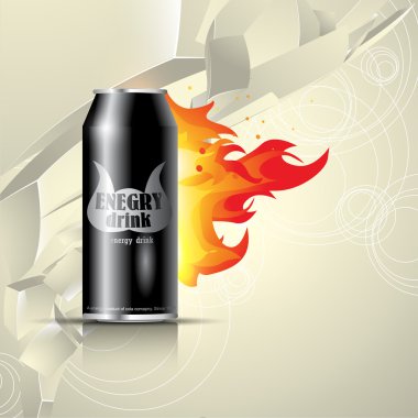 Vector can of energy drink clipart