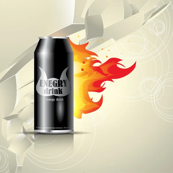 Vector lata de bebida energética — Vector de stock