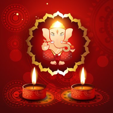 Hindu lord ganesh illustraton