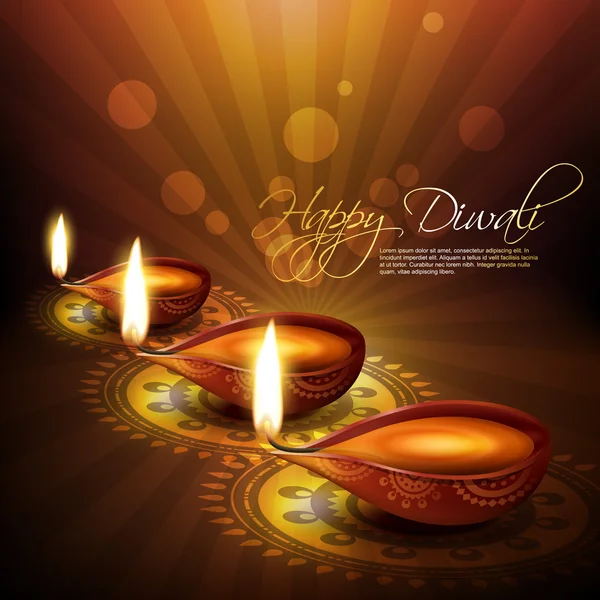 Φεστιβάλ ινδουιστών diwali — Διανυσματικό Αρχείο