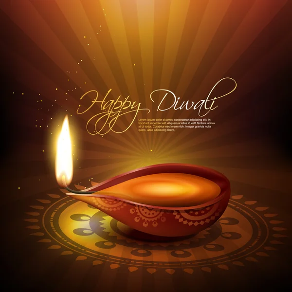 Künstlerischer Diwali-Hintergrund — Stockvektor