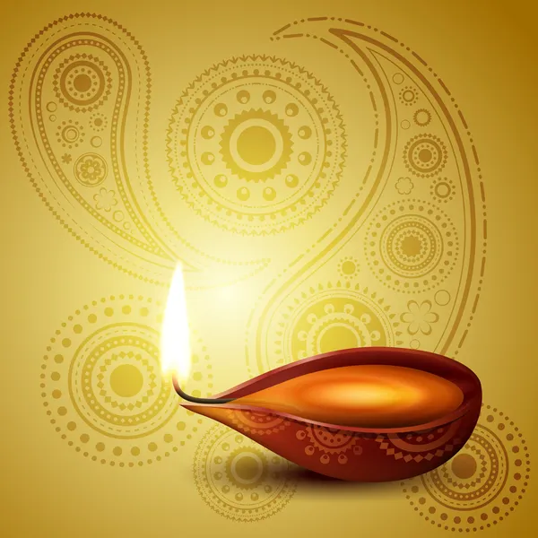 Magnifique hindou diwali festival vecteur art — Image vectorielle