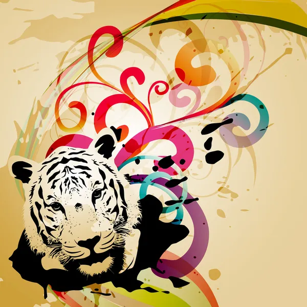 Vecteur tigre — Image vectorielle