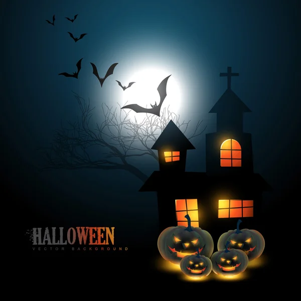 Assustador halloween fundo —  Vetores de Stock