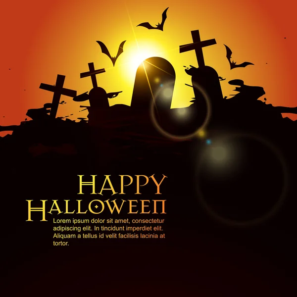 Gruseliger Halloween-Hintergrund — Stockvektor