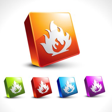 Vector flame style icon clipart