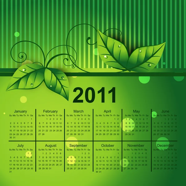 Calendario vettoriale — Vettoriale Stock