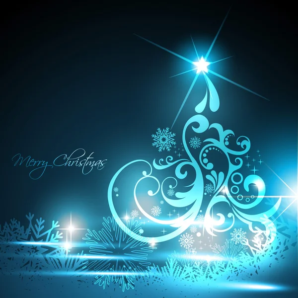 Arbre de Noël lumineux — Image vectorielle
