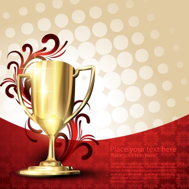 Golden trophy clipart