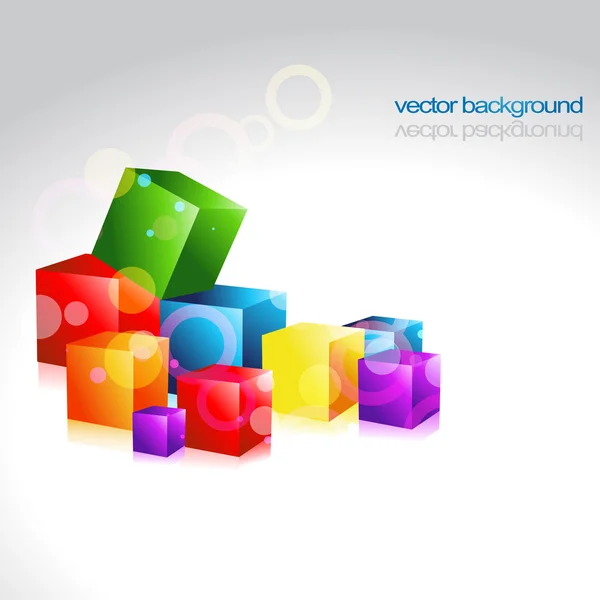 Diseño de caja vectorial multicolor obras de arte — Vector de stock