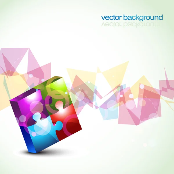 Vektorové tvary puzzle barevné — Stockový vektor