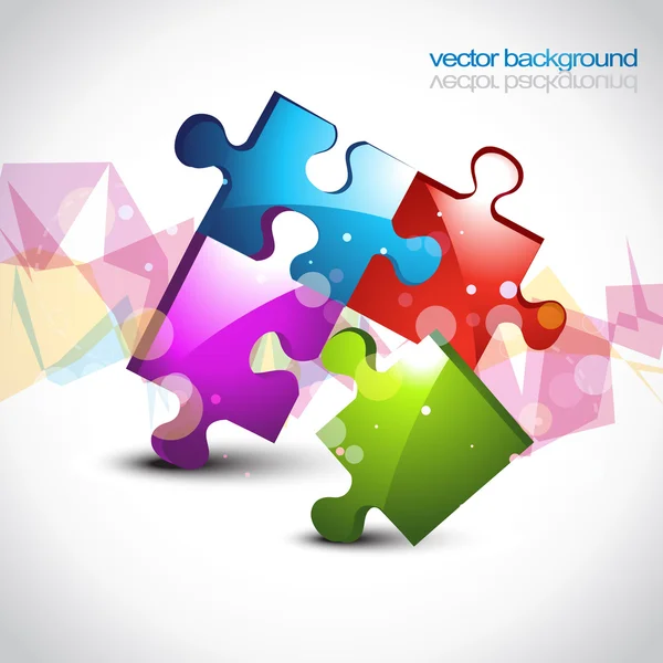 Színes puzzle eps10 vektoros grafika — Stock Vector