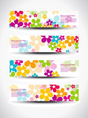 vector set of headers clipart