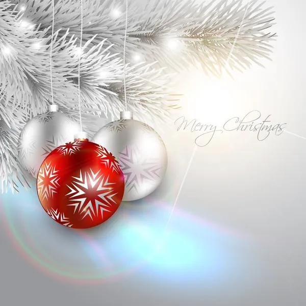 Silver jul bakgrund — Stock vektor