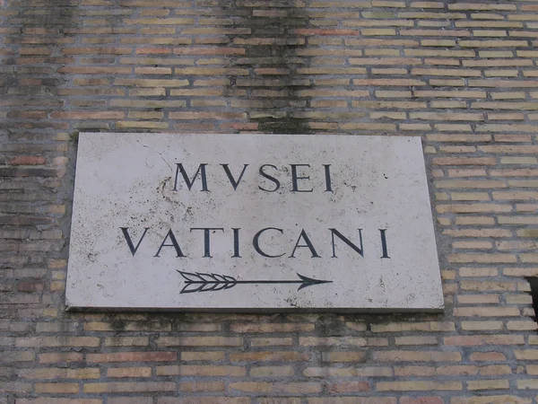 Placa Museo Vaticano —  Fotos de Stock
