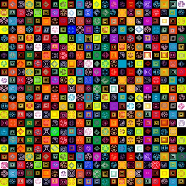 Padrão colorido com formas geométricas — Fotografia de Stock